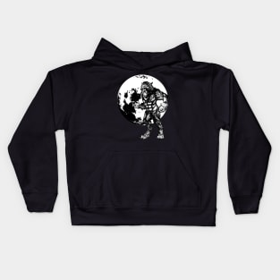 Werewolf and full moon Kids Hoodie